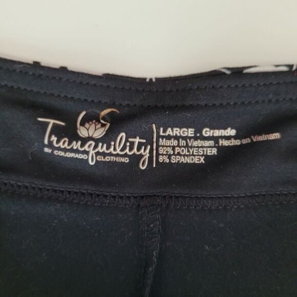 L Tranquility COLORADO black white SKORT SKIRT SHORTS LARGE - Picture 6 of 8